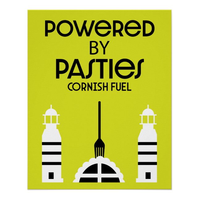 Cornwall Cornish Pasties English Food Poster (Front)