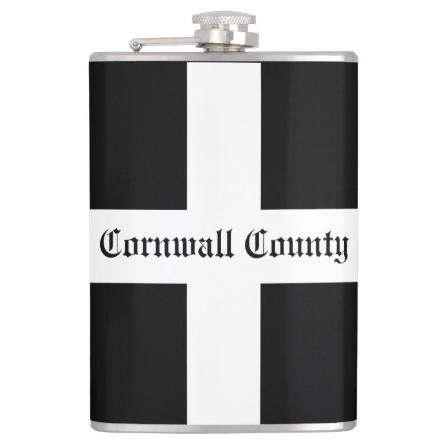 Cornwall County Flag Flask (Front)