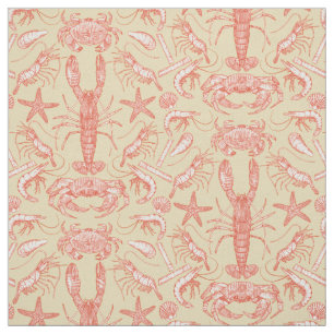 cornwall crustaceans damask cayenne nectar fabric