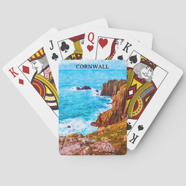 Cornwall England UK Coastal Scenery Poker Cards (Back)