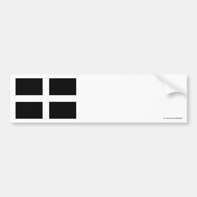 Cornwall Flag Bumper Sticker (Front)