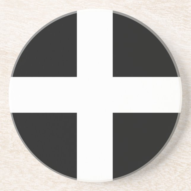 Cornwall Flag Sandstone Coaster (Front)