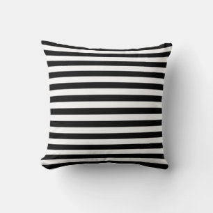 Cornwall flag stripes black white line pattern sym throw pillow