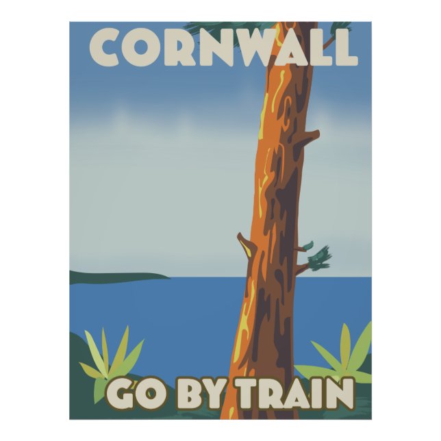 Cornwall go by train photo print (Front)