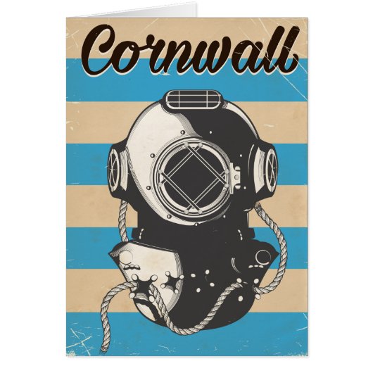 Cornwall Nautical travel poster Cards (Front)