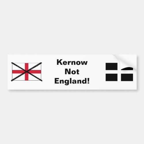 Cornwall not England bumper sticker