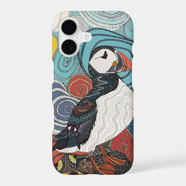 Cornwall puffin iphone case (Back)