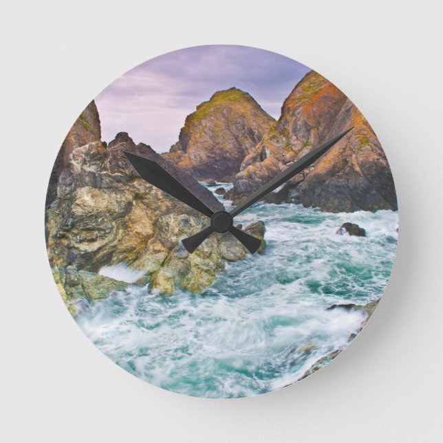 Cornwall Rocks Round Clock (Front)