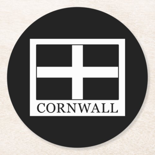 Cornwall Round Paper Coaster