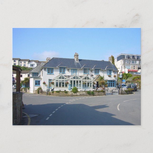 Cornwall, St Mawes Pub Postcard (Front)