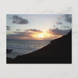Cornwall Sunset Near Saint Agnes Poldark Country Postcard