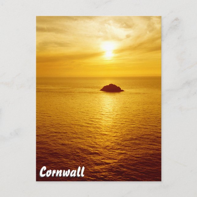 Cornwall sunset postcard (Front)