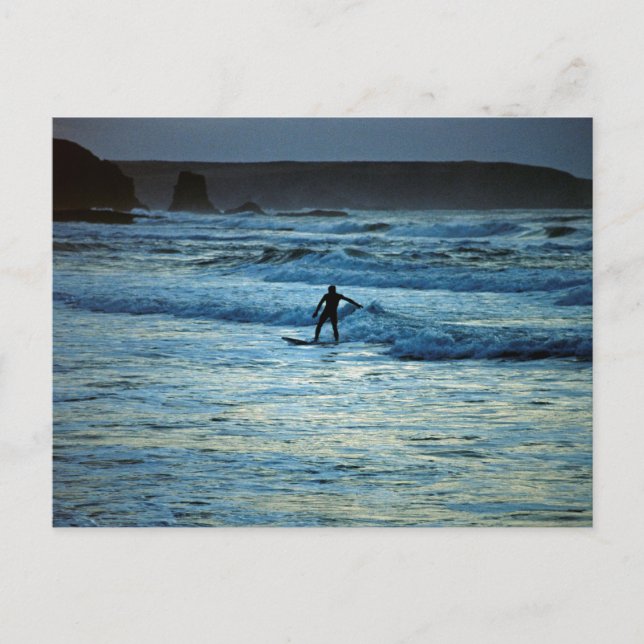 Cornwall surfing postcard (Front)