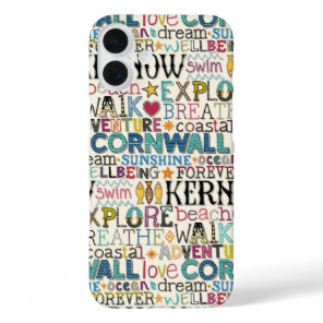 cornwall typography iPhone 16 plus case