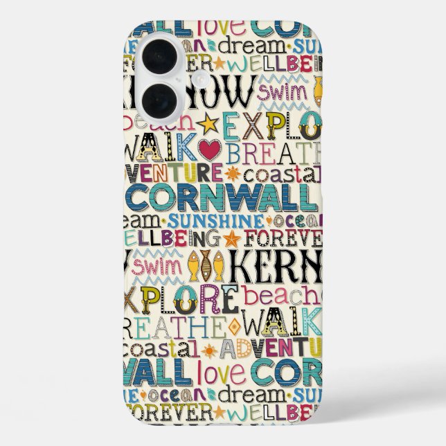 cornwall typography Case-Mate iPhone case (Back)