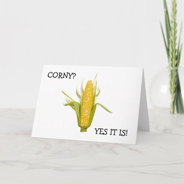 CORNY-AND CUTE ANNIVERSARY WISHES TO YOU! CARD (Front)