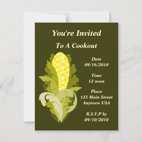 Corny Cookout Invitation