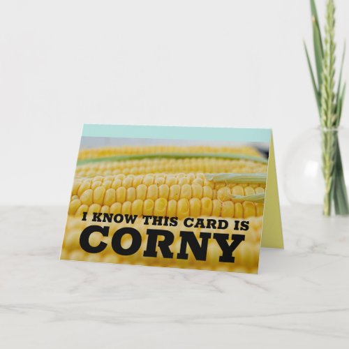 CORNY CORN ON THE COB BIRTHDAY CARDS