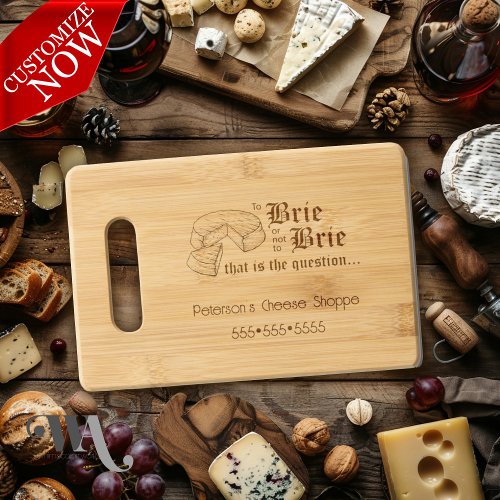 Corny Humor To Brie or Not to Brie  Cheese Board 