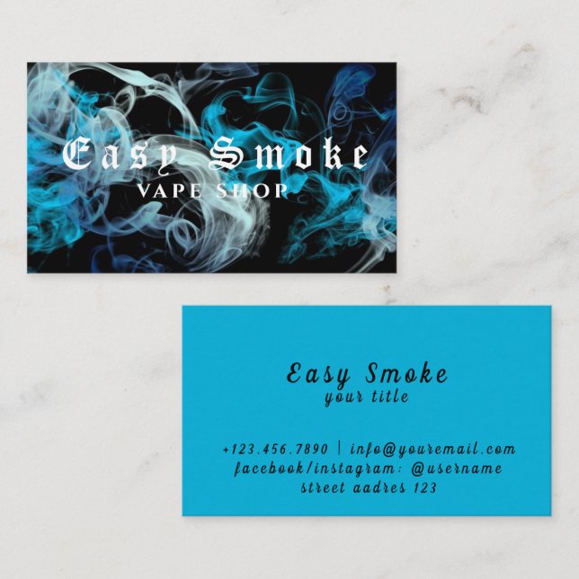 Corolful Smoke Vape Shop Business Card (Front/Back)