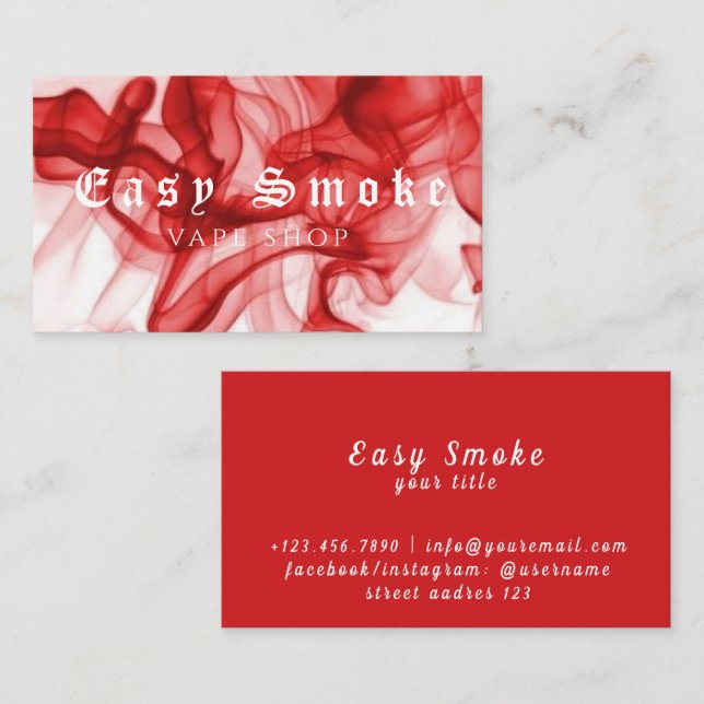 Corolful Smoke Vape Shop Business Card (Front/Back)