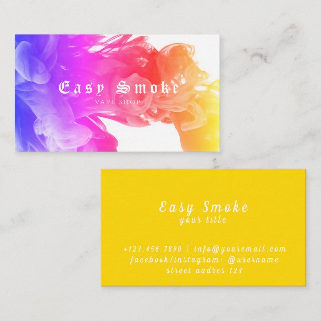 Corolful Smoke Vape Shop Business Card (Front/Back)