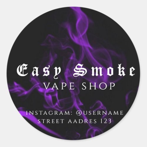 Corolful Smoke Vape Shop Classic Round Sticker