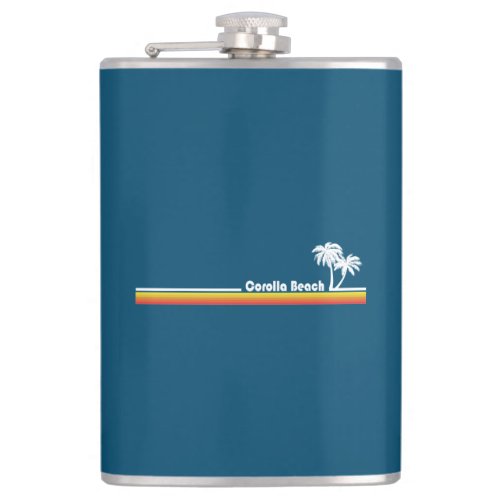 Corolla Beach North Carolina Flask