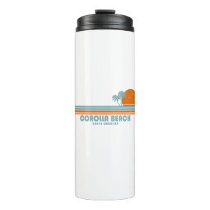 Corolla Beach North Carolina Sun Palm Trees Thermal Tumbler