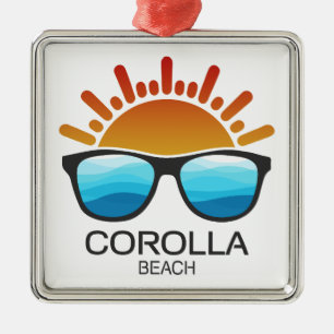 Corolla Beach North Carolina Sunglasses Metal Ornament