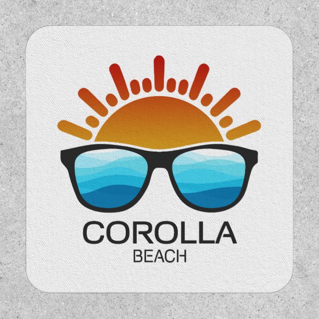 Corolla Beach North Carolina Sunglasses Patch (Front)
