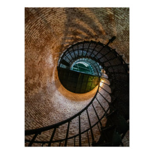 Corolla Lighthouse Stairs Poster