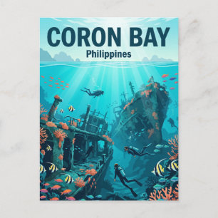Coron Bay Philippines Postcard