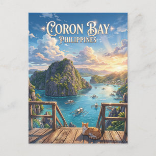 Coron Bay Philippines Postcard