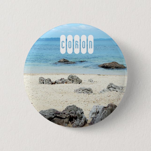 Coron Beach of Palawan Philippines Button (Front)