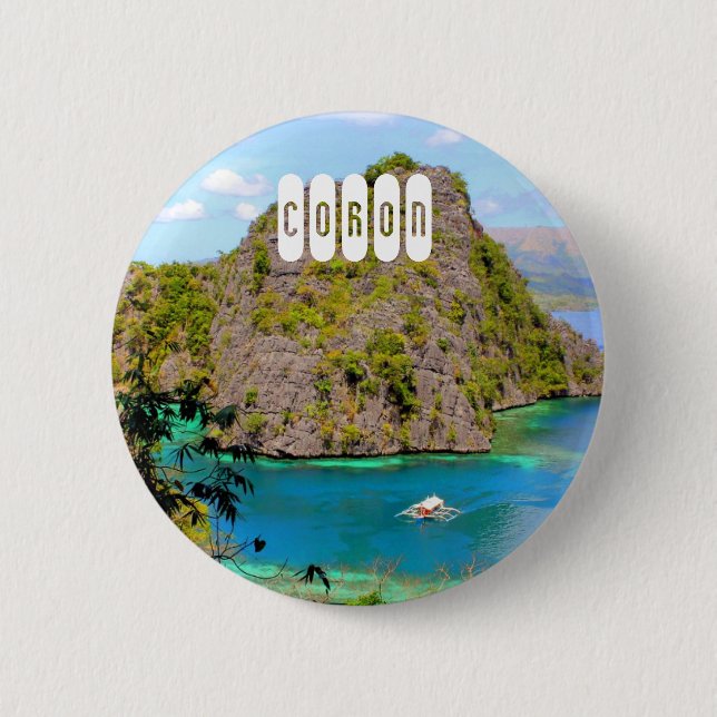 Coron Island in Palawan Philippines Button (Front)