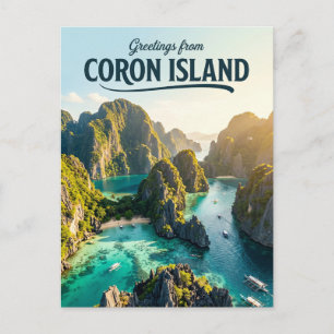 Coron Island Philippines Postcard