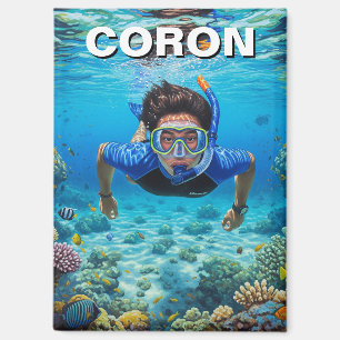 Coron Philippines Scuba Diver Magnet