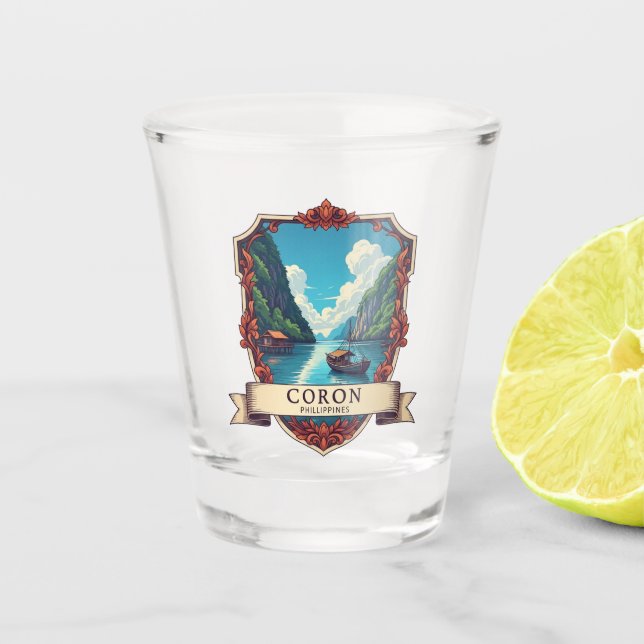 Coron Philippines Shot Glass (Front)
