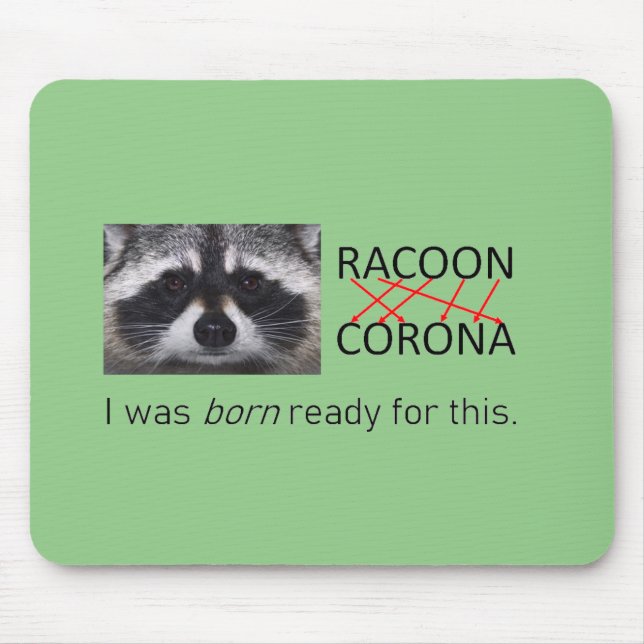 Corona Anagram Raccoon on the Rat Mouse Pad (Front)