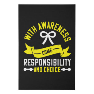 Corona Awareness - Brings Responsibility Faux Canvas Print