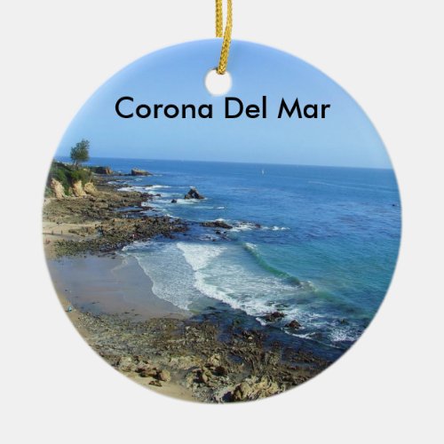 Corona Del Mar California CA Coast Beach Ornament