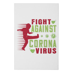 Corona - Fight Against Corona Virus Faux Canvas Print
