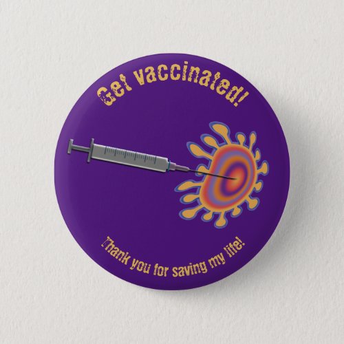 Corona  get vaccinated button