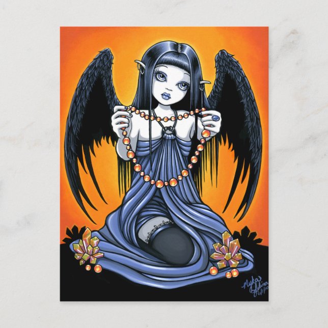 "Corona" Gothic Crystal Angel Art Postcard (Front)