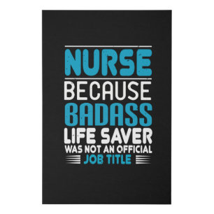 Corona Nurses - Because Badass Is No Job Faux Canvas Print