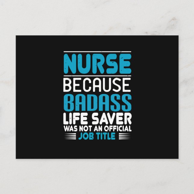 Corona Nurses - Because Badass Is No Job Postcard (Front)