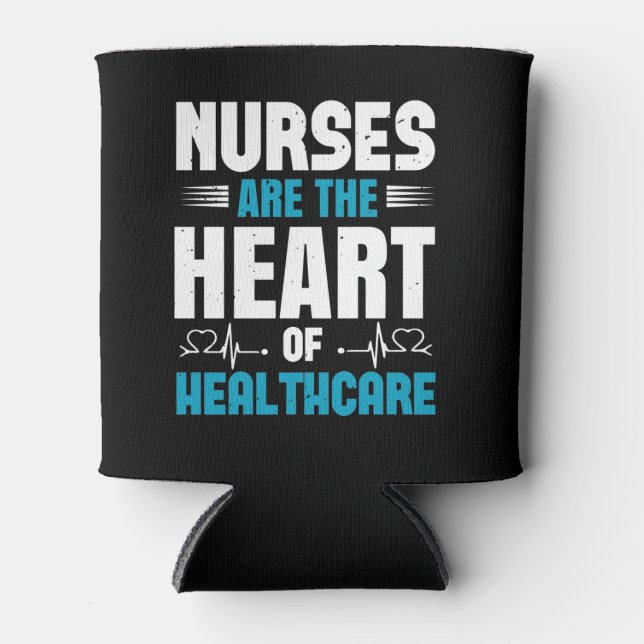 Corona Nurses - Heart Of Health Care Can Cooler (Front)
