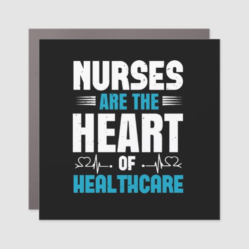 Corona Nurses _ Heart Of Health Care Car Magnet