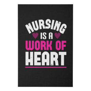 Corona Nurses Nursing Is A Work Of Heart Faux Canvas Print